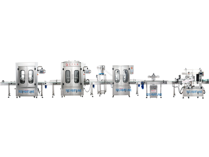 全自動(dòng)灌裝旋蓋貼標日化生產(chǎn)線(xiàn)